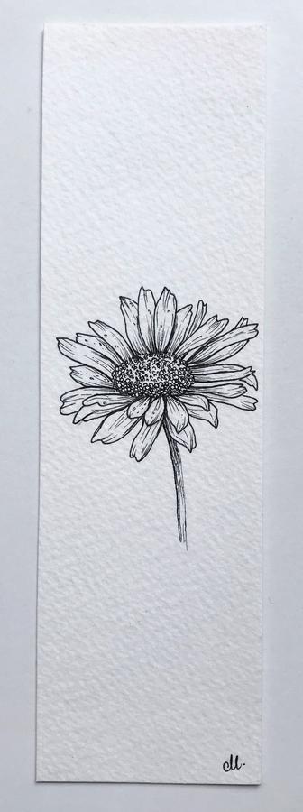 Watercolor daisy painting